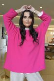 Conrad Oversized Boxy Knit Hot Pink
